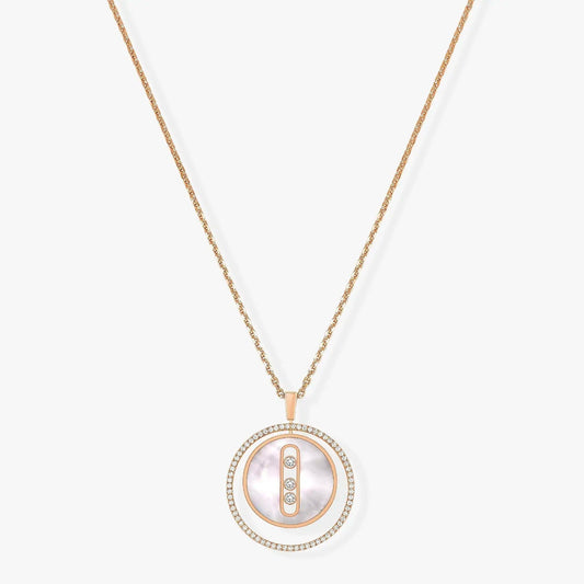 [Blue Tears Jewelry]LUCKY MOVE MM NACRE BLANCHE DIAMOND NECKLACE