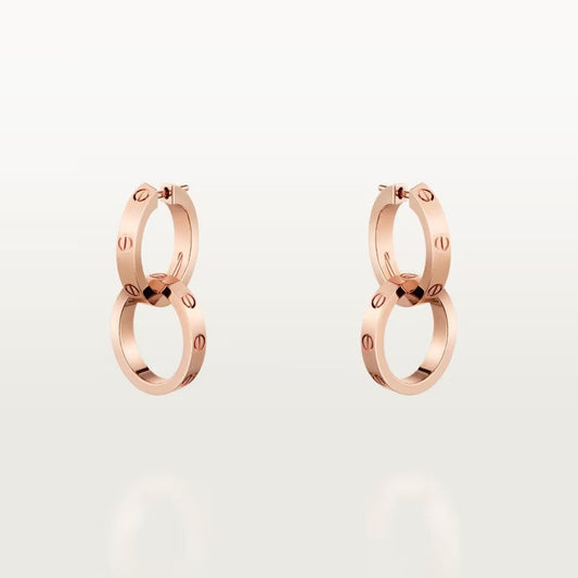 [Blue Tears Jewelry]LOVE 3.3MM DANGLE EARRINGS