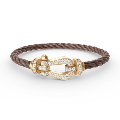 [BLUE TEARS]FORCE LARGE HORSESHOE FULL DIAMOND BRACELET GOLD