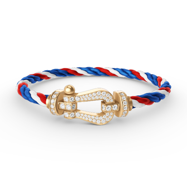 [BLUE TEARS]FORCE LARGE HORSESHOE FULL DIAMOND BRACELET GOLD