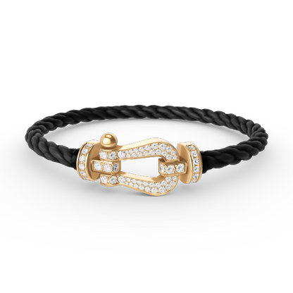 [BLUE TEARS]FORCE LARGE HORSESHOE FULL DIAMOND BRACELET GOLD