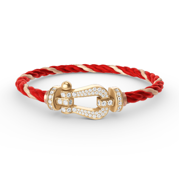 [BLUE TEARS]FORCE LARGE HORSESHOE FULL DIAMOND BRACELET GOLD