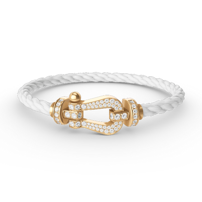 [BLUE TEARS]FORCE LARGE HORSESHOE FULL DIAMOND BRACELET GOLD