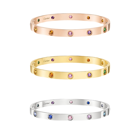 [Blue Tears Jewelry]2026 RAINBOW LOVE BRACELET 6.1MM  10 DIAMONDS