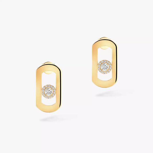 [Blue Tears Jewelry]So Move Diamond Earrings in Yellow Gold
