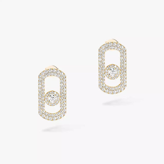 [Blue Tears Jewelry]So Move Pave_-Set Diamond Earrings in Silver