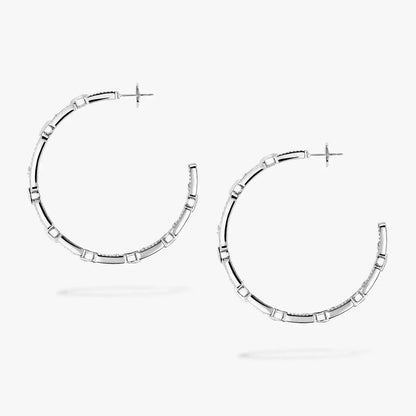 [Blue Tears Jewelry]Move Link Diamond Hoop Earrings