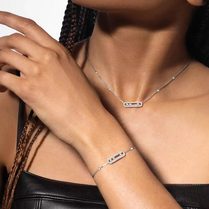 [Blue Tears Jewelry]Pav¨¦ Baby Move Diamond Bracelet