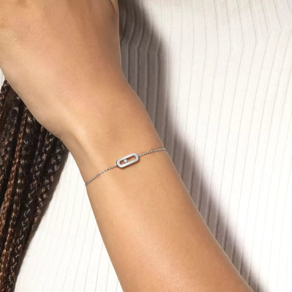 [Blue Tears Jewelry]Move Uno Diamond Bracelet