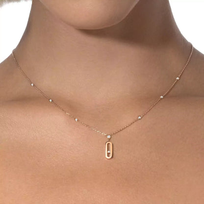 [Blue Tears Jewelry] Move Uno Gold Diamond Long Necklace