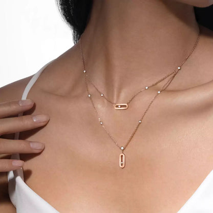 [Blue Tears Jewelry] Move Uno Diamond Necklace