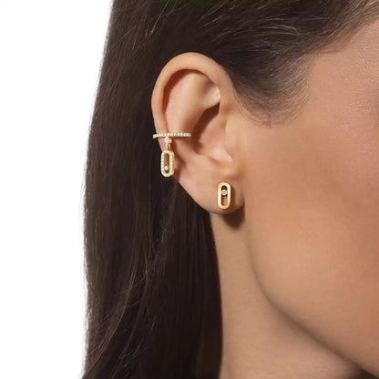 [Blue Tears Jewelry]Move Uno Diamond Stud Earrings