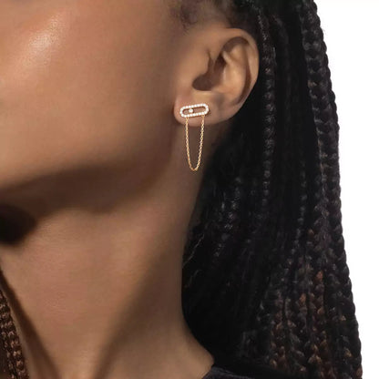 [Blue Tears Jewelry]Move Uno Diamond Earrings
