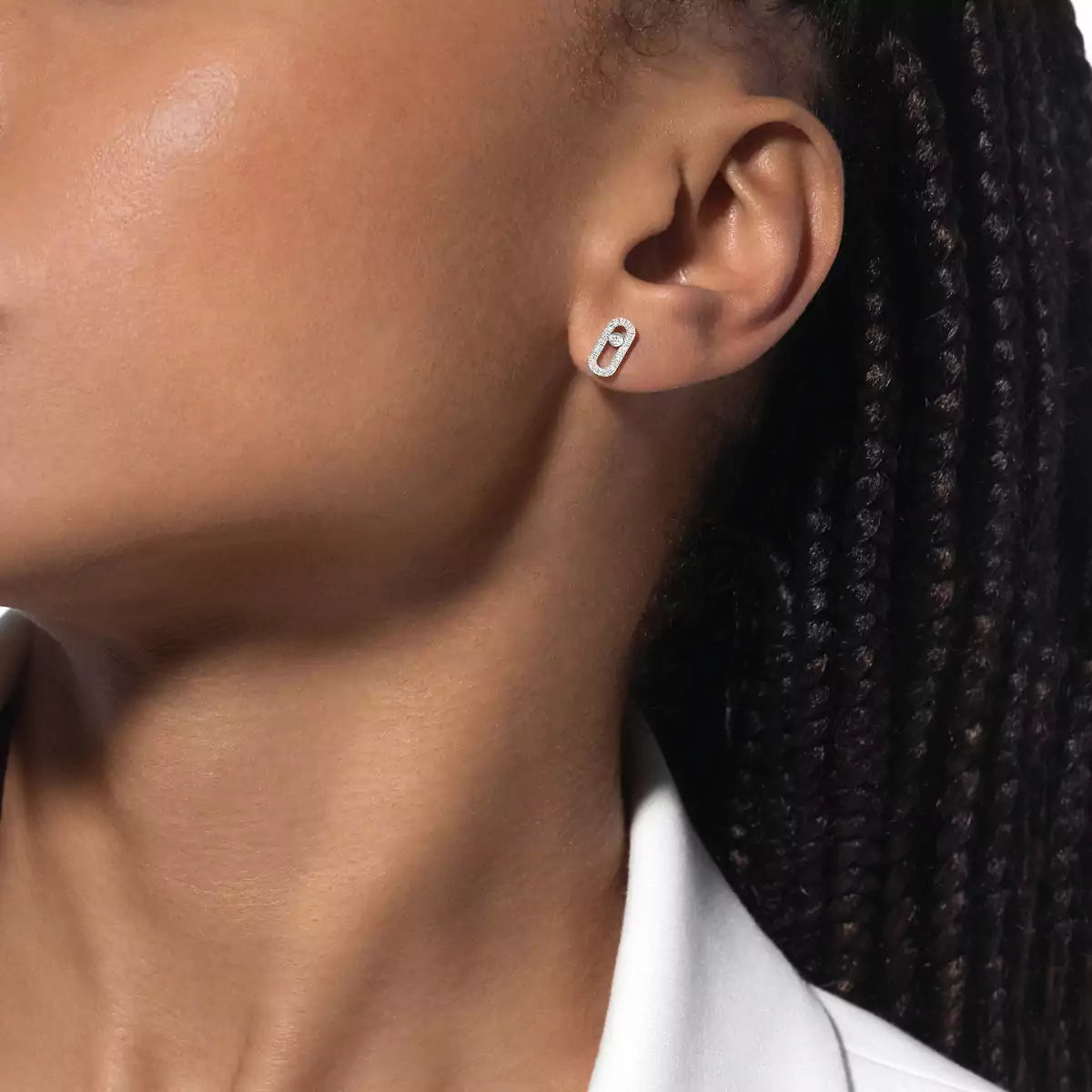 [Blue Tears Jewelry]Move Uno Diamond Earrings
