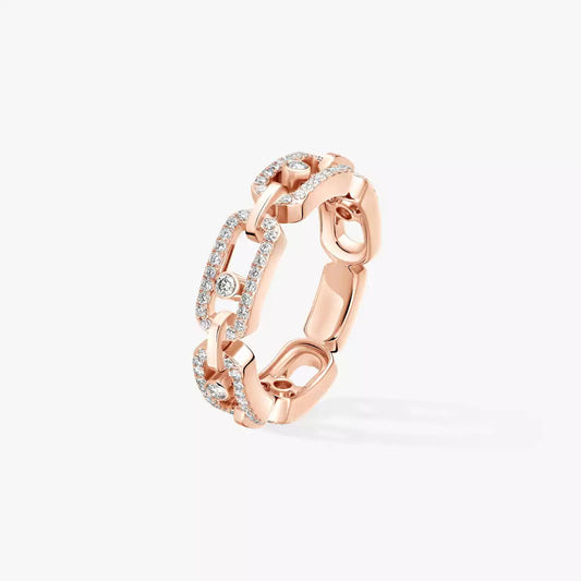 [Blue Tears Jewelry]Move Link Pave_-Set Diamond Ring in Gold