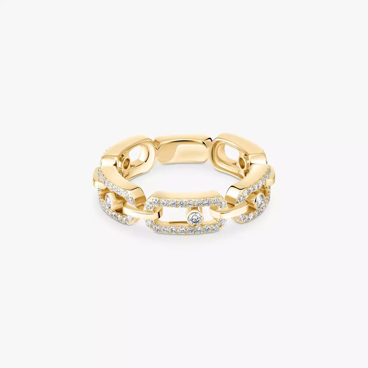 [Blue Tears Jewelry]Move Link Pave_-Set Diamond Ring in Gold
