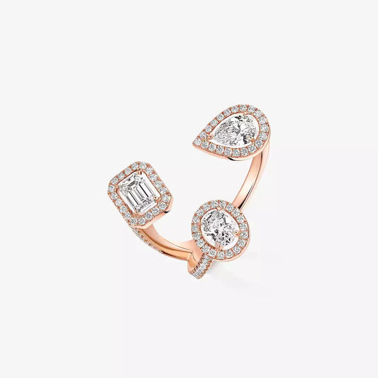 [[Blue Tears Jewelry] Diamond Ring 0,25ct My Twin Trilogy