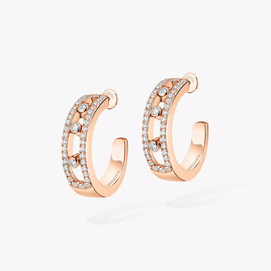 [Blue Tears Jewelry]Diamond Pave_ Hoop Earrings Move