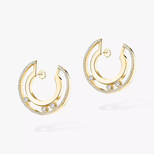 [Blue Tears Jewelry]Move Romane Small Diamond Hoop Earrings