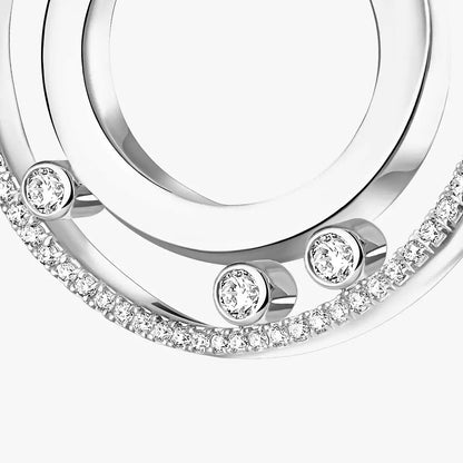 [Blue Tears Jewelry]Move Romane Small Diamond Hoop Earrings