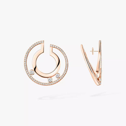 [Blue Tears Jewelry]Move Romane Small Diamond Hoop Earrings