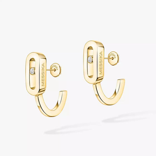 [Blue Tears Jewelry]Diamond Mini Hoop Earrings Move Classique