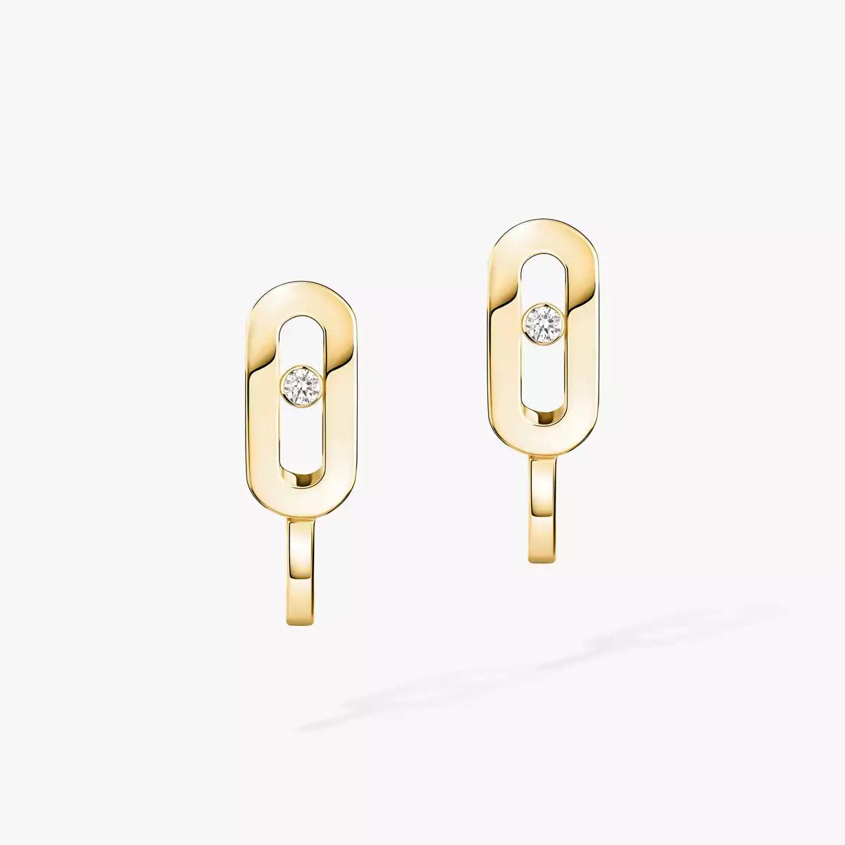 [Blue Tears Jewelry]Diamond Mini Hoop Earrings Move Classique