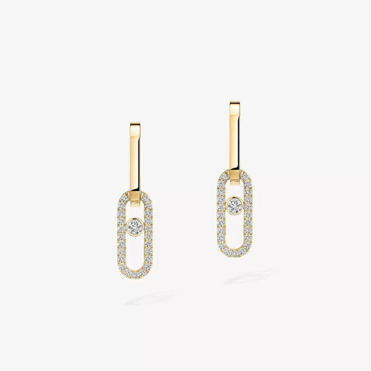 [Blue Tears Jewelry]Move Link Diamond Earrings