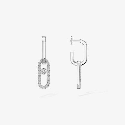 [Blue Tears Jewelry]Move Link Diamond Earrings