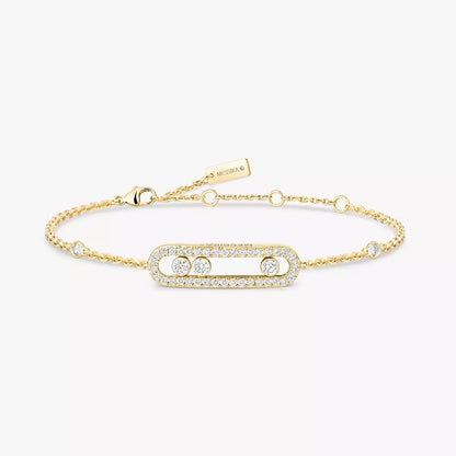 [Blue Tears Jewelry]Pav¨¦ Baby Move Diamond Bracelet