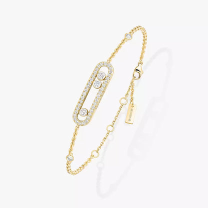 [Blue Tears Jewelry]Pav¨¦ Baby Move Diamond Bracelet