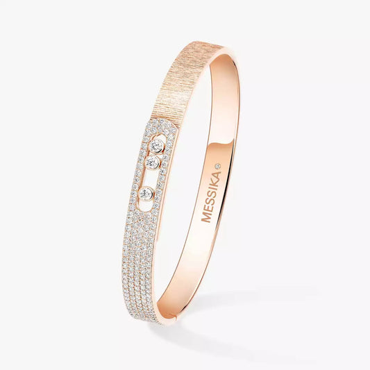 [Blue Tears Jewelry]Move Noa Ciselé half pavé bangle