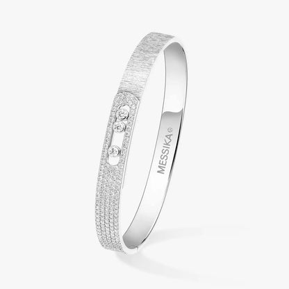 [Blue Tears Jewelry]Move Noa Ciselé half pavé bangle