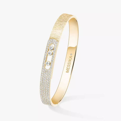 [Blue Tears Jewelry]Move Noa Cisel¨¦ half pav¨¦ bangle