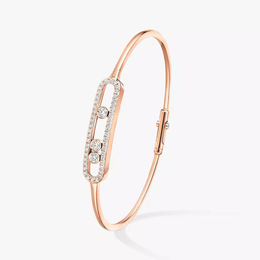 [Blue Tears Jewelry]Move Pavé Diamond Bangle Bracelet M