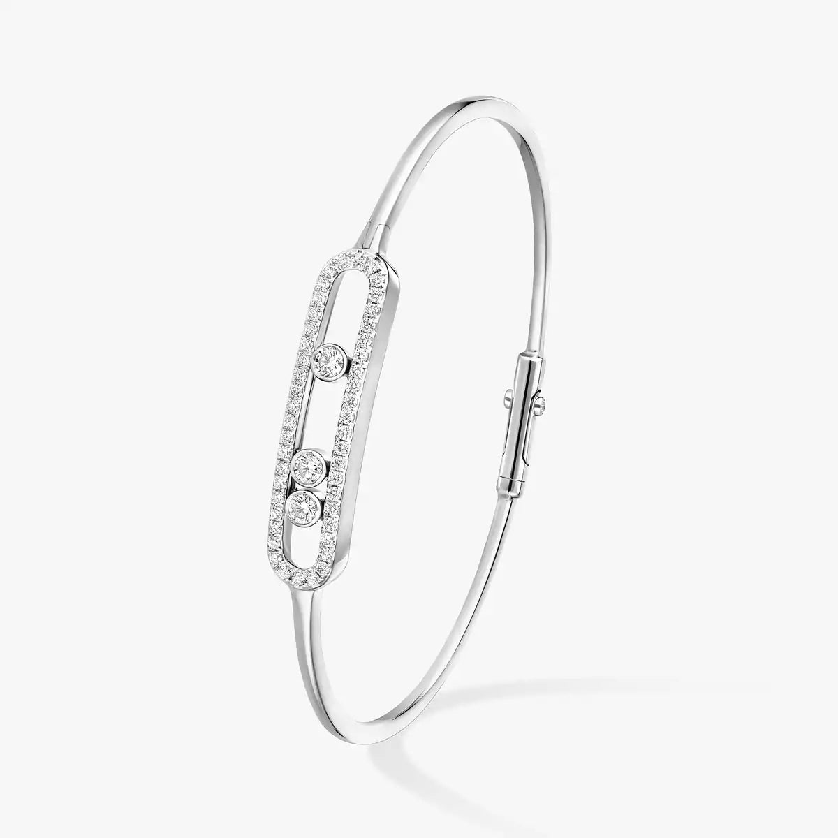 [Blue Tears Jewelry]Move Pav¨¦ Diamond Bangle Bracelet M