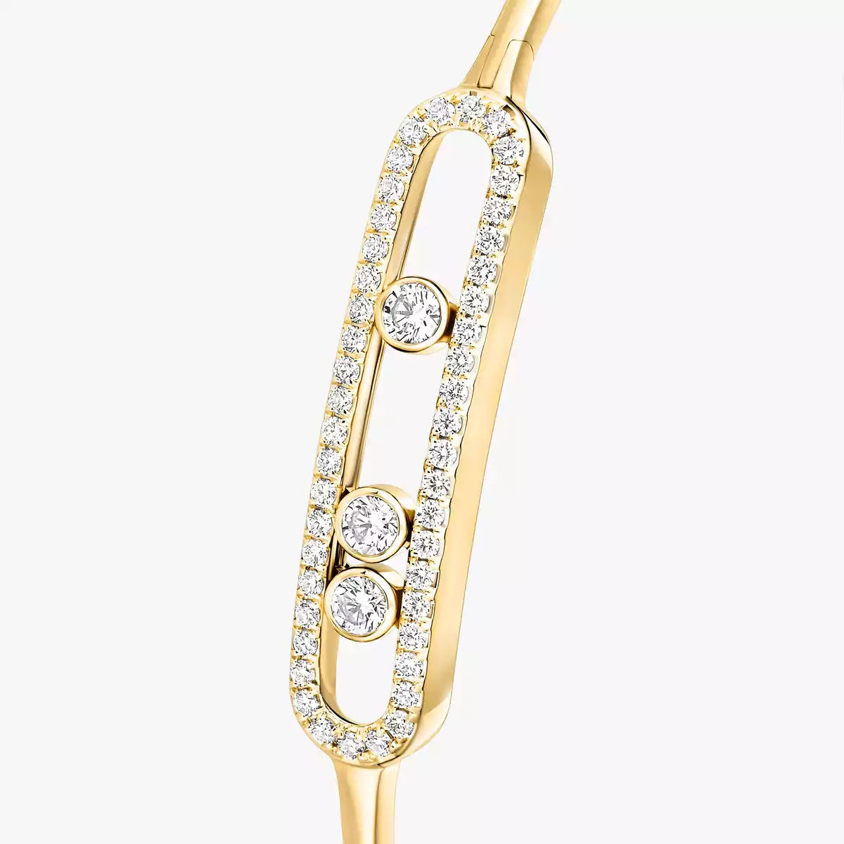 [Blue Tears Jewelry]Move Pav¨¦ Diamond Bangle Bracelet M