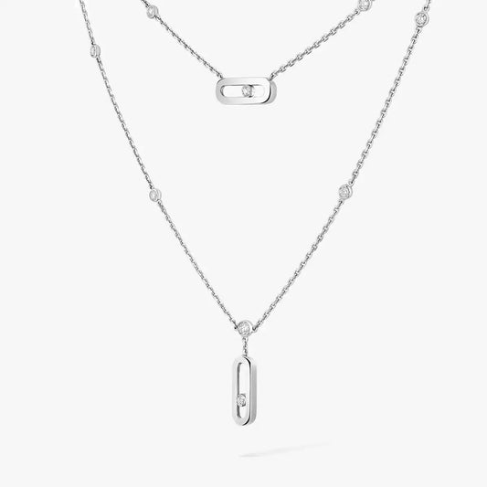[Blue Tears Jewelry] Move Uno Diamond Necklace