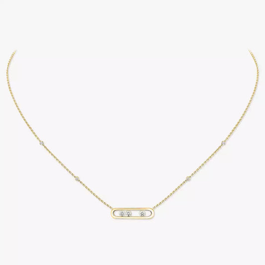 [Blue Tears Jewelry] Baby Move Gold Diamond Necklace
