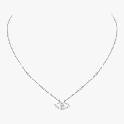 [Blue Tears Jewelry]Pave_ Diamond Necklace Lucky Eye
