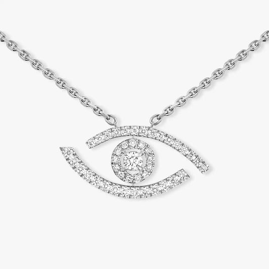 [Blue Tears Jewelry]Pave_ Diamond Necklace Lucky Eye
