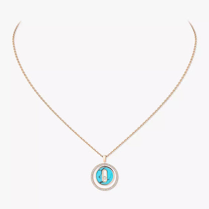 [Blue Tears Jewelry]Lucky Move Diamond Necklace in Rose Gold and White Mother-of-Pearl