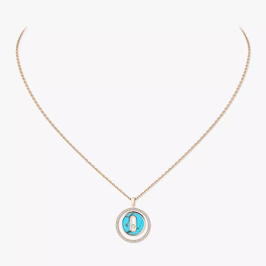 [Blue Tears Jewelry]Lucky Move Diamond Necklace in Rose Gold and White Mother-of-Pearl