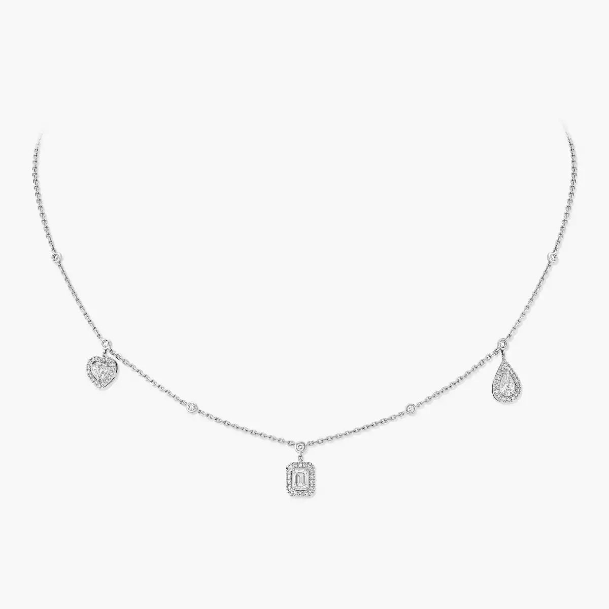 [Blue Tears Jewelry]My Twin Diamond Necklace in Silver