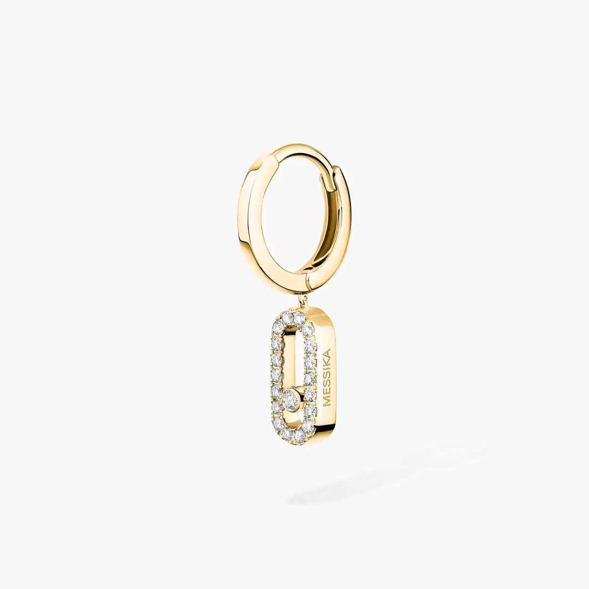 [Blue Tears Jewelry]Move Uno Single Diamond Hoop Earring
