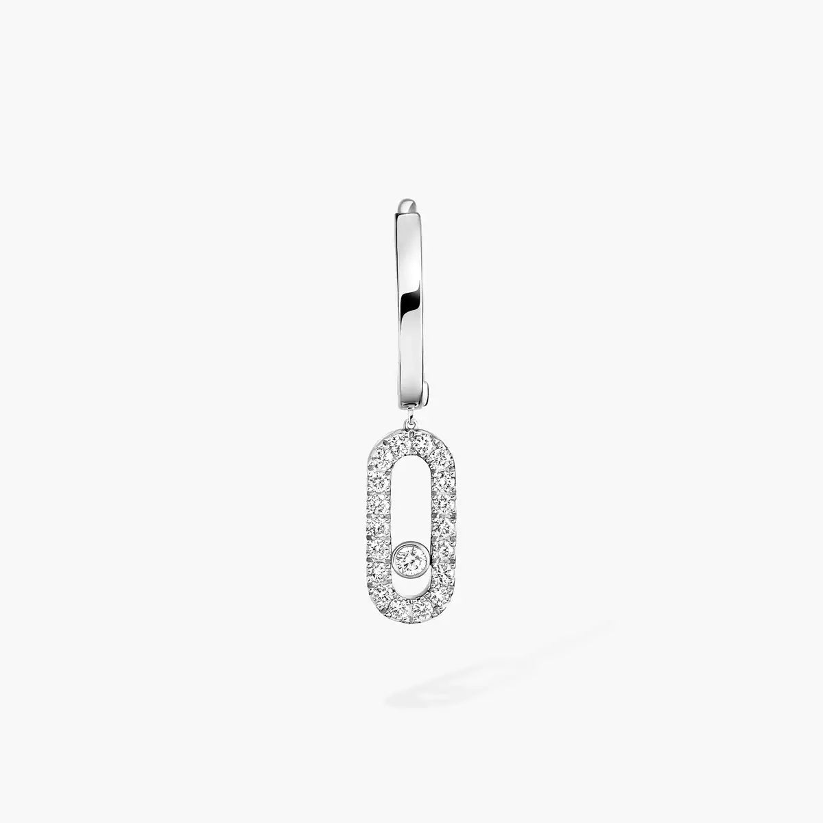 [Blue Tears Jewelry]Move Uno Single Diamond Hoop Earring