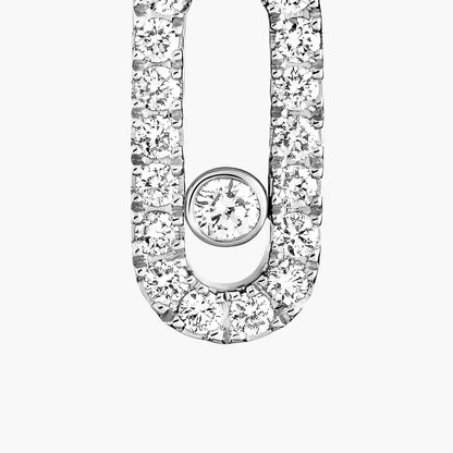 [Blue Tears Jewelry]Move Uno Single Diamond Hoop Earring