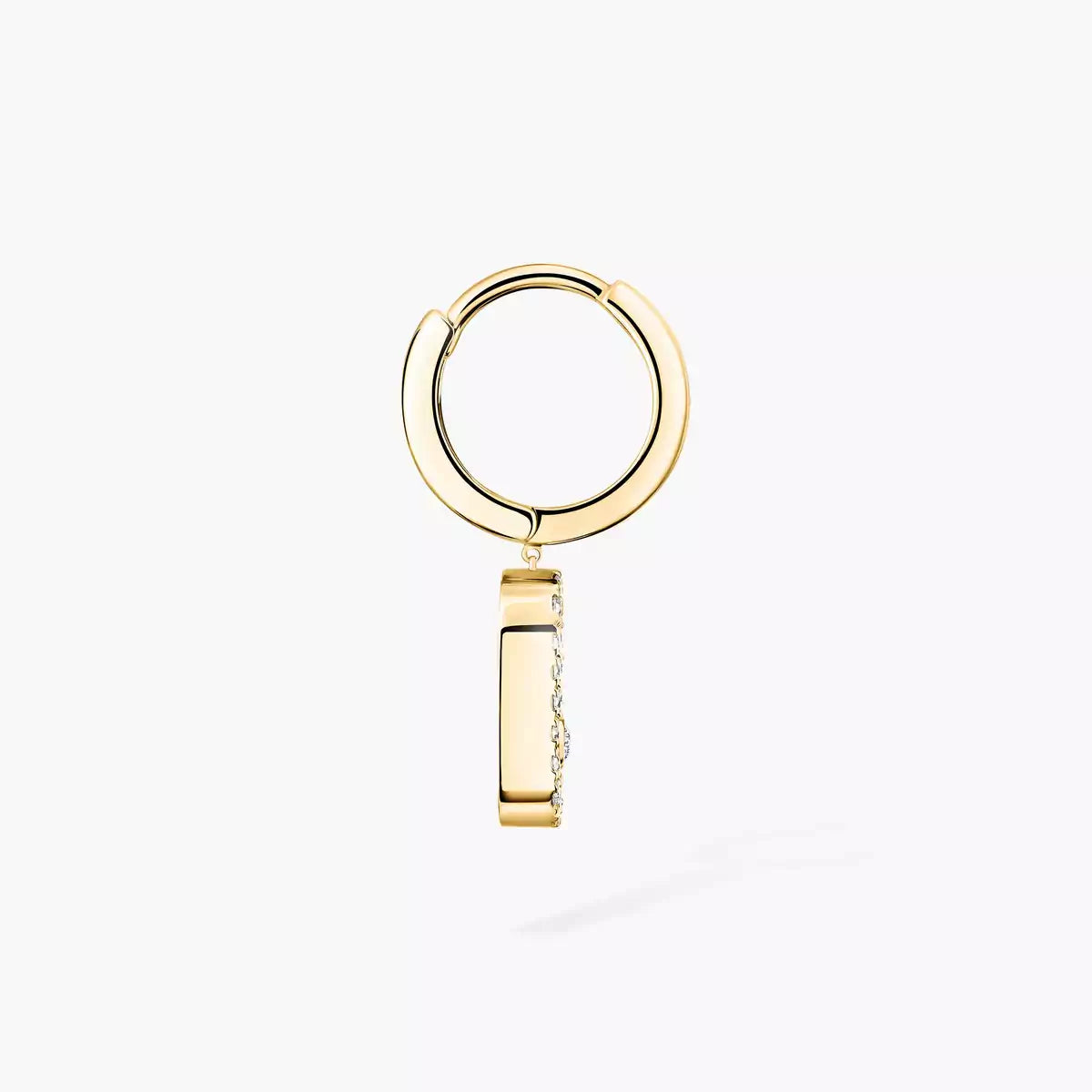[Blue Tears Jewelry]Move Uno Single Diamond Hoop Earring