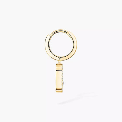 [Blue Tears Jewelry]Move Uno Single Diamond Hoop Earring
