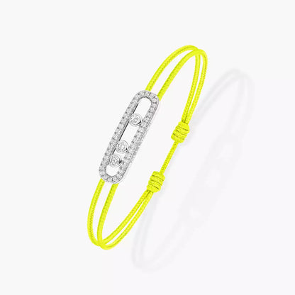 [Blue Tears Jewelry]Messika Care(s) pink cord pav¨¦ bracelet